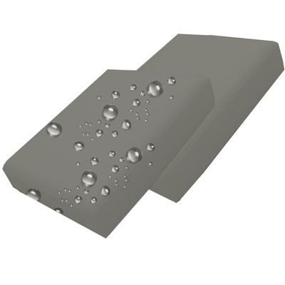 MSNCS Waterproof Outdoor Sofa Seat Cushion Covers, Gray, 60 x 55 x 10 cm, 2-Pack