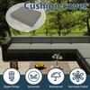 MSNCS Waterproof Outdoor Sofa Seat Cushion Covers, Gray, 60 x 55 x 10 cm, 2-Pack view 2