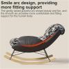 TINGMIAN High-Back Rocking Chair with Ottoman, Flowers + Black view 3