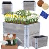 MODO24 Wooden Raised Garden Bed with Dimpled Liner, 40 x 60 x 40 cm, Gray view 1