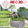 MODO24 Wooden Raised Garden Bed with Dimpled Liner, 40 x 60 x 40 cm, Gray view 2