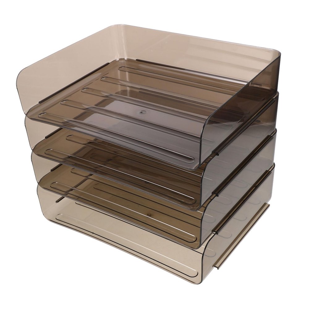Acrylic Paper Tray with Multiple Tiers for A4 Documents