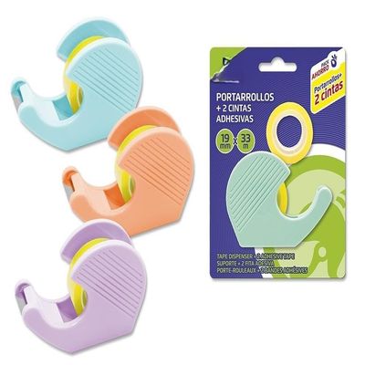 Zarivy Toilet Paper Holder for 2 Rolls of Tape, 33 x 19 mm, Ideal for Crafts, Office, and Decoration