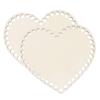 EXAOMBLE Heart-Shaped Wooden Basket Bases for Crochet Bags, 2 Pieces, Beige view 1