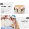 EXAOMBLE Heart-Shaped Wooden Basket Bases for Crochet Bags, 2 Pieces, Beige view 2