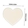 EXAOMBLE Heart-Shaped Wooden Basket Bases for Crochet Bags, 2 Pieces, Beige view 3