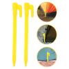 Alipis 50-Piece Yellow ABS Tent Stakes, Reusable and Hand-Friendly view 3