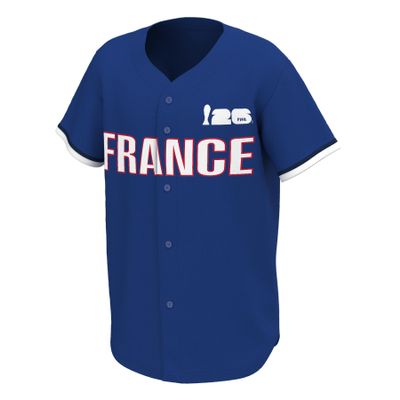 Outerstuff FIFA World Cup 2026 Men's France Baseball Jersey, Short Sleeve, Button-Up, XL