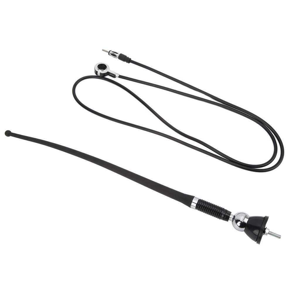 36 cm Universal Car Stereo Antenna, Black ABS, Strong FM/AM Signal