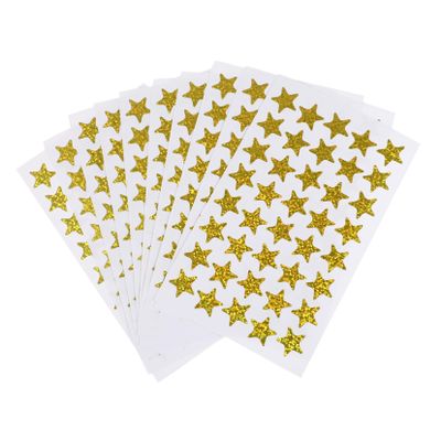 Gold Star Stickers, 5-Pack, Self-Adhesive for Rewards