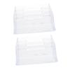 Plastic Business Card Holders, 2-Pack, Transparent, for Desks view 1