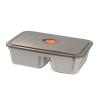 Stainless Steel Snack Container with 2 Dividers view 1