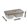 Stainless Steel Snack Container with 2 Dividers view 2