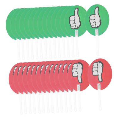 GALPADA Reusable Voting Paddles, 30 Pieces, 24 x 15 cm, Red and Green