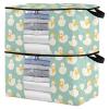 sanluoli Bed Sheet Storage Bags with Reinforced Handles, Clear Window, Closet and Drawer Organizer, 90 L, 2-Pack view 1