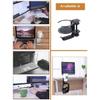 Desk Drink Holder Clamp, 360° Rotating Iron Cup Holder with Headphone Hook view 2