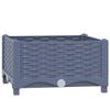 Utiny Raised Garden Bed, Rattan-Look Planter Box, Blue Gray, 40 x 40 x 23 cm view 2