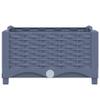 Utiny Raised Garden Bed, Rattan-Look Planter Box, Blue Gray, 40 x 40 x 23 cm view 3