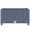 Utiny Raised Garden Bed, Rattan-Look Planter Box, Blue Gray, 40 x 40 x 23 cm view 4