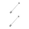 OUNONA 2-Piece Stainless Steel Honey Dipper Set, Honey Stirring Sticks, 304 Stainless Steel, Silver view 1