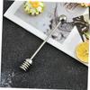 OUNONA 2-Piece Stainless Steel Honey Dipper Set, Honey Stirring Sticks, 304 Stainless Steel, Silver view 2