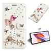 Samsung Galaxy S25 Plus Glitter PU Leather Wallet Case with 3D Butterfly and Pink Flowers view 2