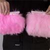 LXLAEOANG 1 m Fluffy Turkey Feather Fringe Trim, 10–15 cm, Pink 2 view 4