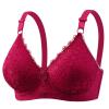 Generic Women's Wireless Comfort Bra, Plus Size, Soft Supportive Bralette, Breathable, Red, 40B view 1