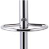 KANBUN Modern Swivel Bar Stool with Latex Cushion, Backrest and Footrest, Adjustable, 41 cm Base, White view 2
