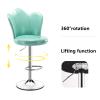 KANBUN Modern Swivel Bar Stool with Latex Cushion, Backrest and Footrest, Adjustable, 41 cm Base, White view 4