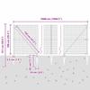 vidaXL Welded Wire Fence with Barbs 50 x 1 m Green Mesh view 3