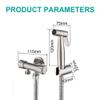 VGVSBG Handheld Bidet Sprayer Set, Stainless Steel, 3-Piece view 3