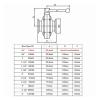 ZBORAVPIX Tri-Clamp Butterfly Shut-Off Valve, 3/4 in, 1 in, 1-1/2 in, 2 in, 3 in, SS304, 50.5/64/77.5/91 mm (32 mm Ferrule, 50.5) view 2