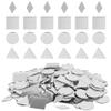 LKXHarleya 200-Piece Decorative Acrylic Mosaic Mirror Stickers, 2.5 cm, Self-Adhesive, for Tables, Kitchens, Bathrooms, Home, Walls, DIY Crafts, Silver view 1