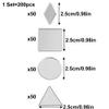 LKXHarleya 200-Piece Decorative Acrylic Mosaic Mirror Stickers, 2.5 cm, Self-Adhesive, for Tables, Kitchens, Bathrooms, Home, Walls, DIY Crafts, Silver view 2