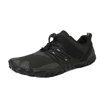 Xbemkste Water Shoes for Women and Men, Breathable Aquatic Barefoot Surf Shoes, Black, 43