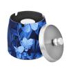 Lidded Ashtray for Home, Patio, Restaurant, Portable, Nonslip, Dark Blue view 2