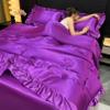 Cutfouwe Summer Blanket 200 x 220 cm, Lightweight Quilted Blanket, Washable, Purple, No Cover view 1