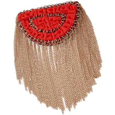 Uitndvyte Metal Chain Tassel Epaulet for Women's and Men's Uniform Decoration