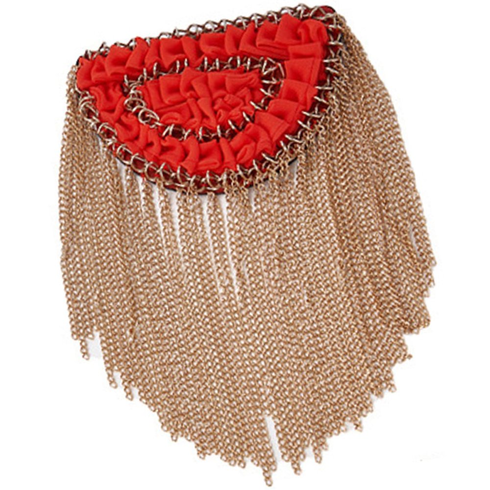 Uitndvyte Metal Chain Tassel Epaulet for Women's and Men's Uniform Decoration