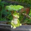 FUFRE Resin Frog Garden Decor with Umbrella view 3
