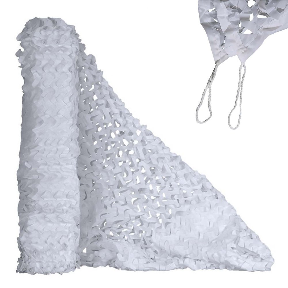 White Camouflage Sunshade Net, 2 x 8 m, Bundeswehr-Style