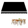 WDQUSLQQ Patio Awning Replacement Fabric Cover, 100% Polyester, UV-Resistant and Water-Resistant, 2.5 x 2 m, Black view 1