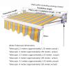 WDQUSLQQ Patio Awning Replacement Fabric Cover, 100% Polyester, UV-Resistant and Water-Resistant, 2.5 x 2 m, Black view 4