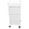 RASTKY 3-Tier Rotating Storage Rack with Wheels, White view 2