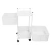 RASTKY 3-Tier Rotating Storage Rack with Wheels, White view 3