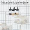 RASTKY 3-Tier Rotating Storage Rack with Wheels, White view 4