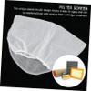 5 Polyester Bag Filters with Elastic Opening, White view 4