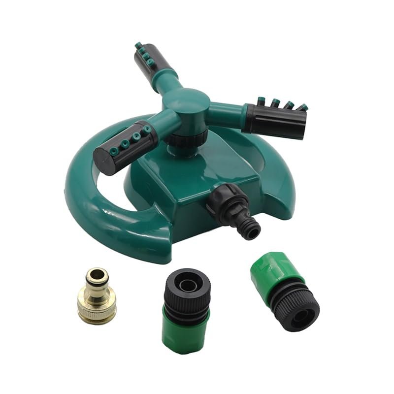MULONGOR 1pc Garden Sprinkler, Rotating Three-Arm Water Sprayer, 360-Degree Automatic Rotating Sprinkler System with Quick Connector (B)