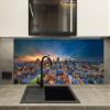 Myphotostation 122 x 61 cm Modern City Lights at Dusk Glass Backsplash view 2